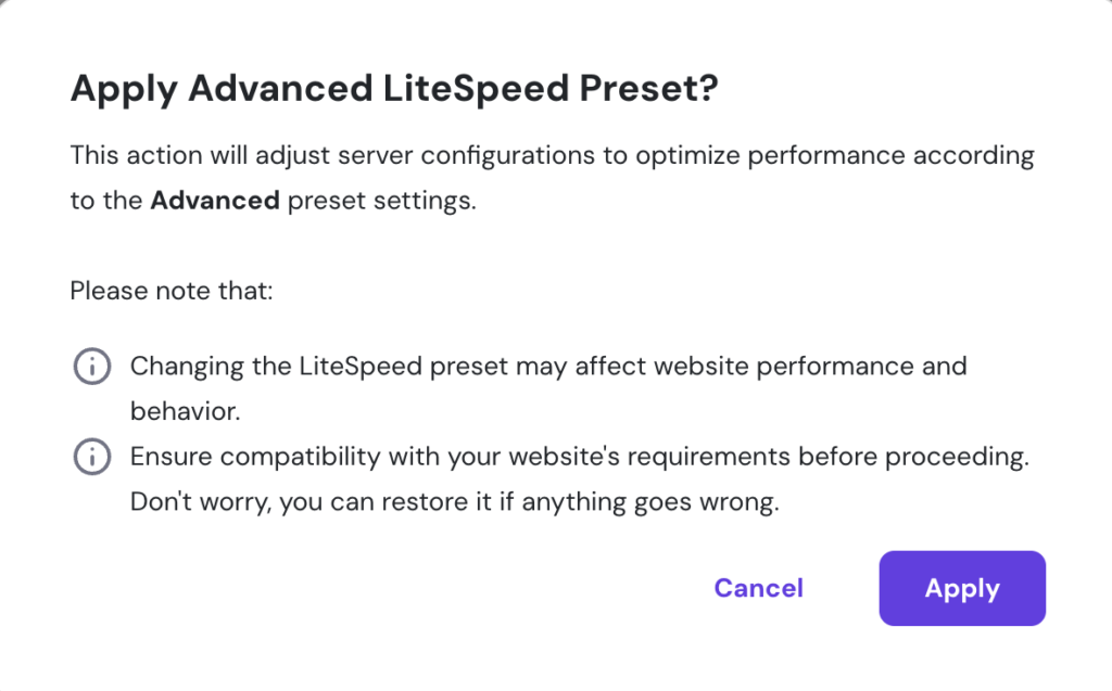 1. LiteSpeedCacheサーバーが組み込まれた高速で信頼性の高いホスティング