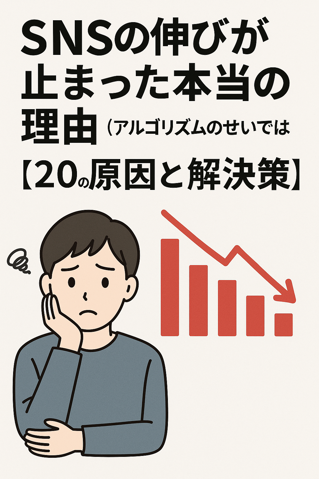 20251008_0958_SNS成長停滞の原因_simple_compose_01k70n4gvaegdsmmgswpe9mjjc 📉 SNSの伸びが止まった本当の理由(アルゴリズムのせいではありません)【20の原因と解決策】 コンテンツ開始